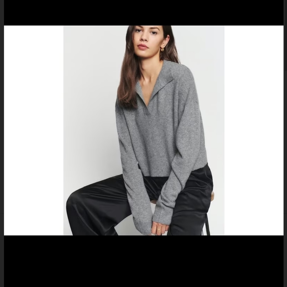 Reformation Cashmere Polo Sweater XS